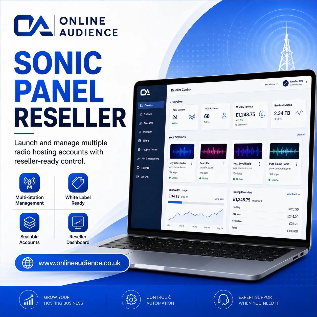 Build your own radio hosting business.